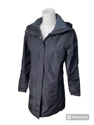 Helly-Hansen Womens XS Aden Waterproof Breathable Hooded Long Rain Jacket