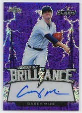 2018 LEAF FLASH OF BRILLIANCE CASEY MIZE #FOB-CM1 AUTO PURPLE 2/25