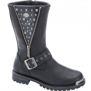 womens biker boots black