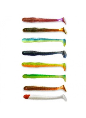 Crazy Fish Vibro Worm 4.5'' Soft Lure Pike Perch Zander Fishing Bait