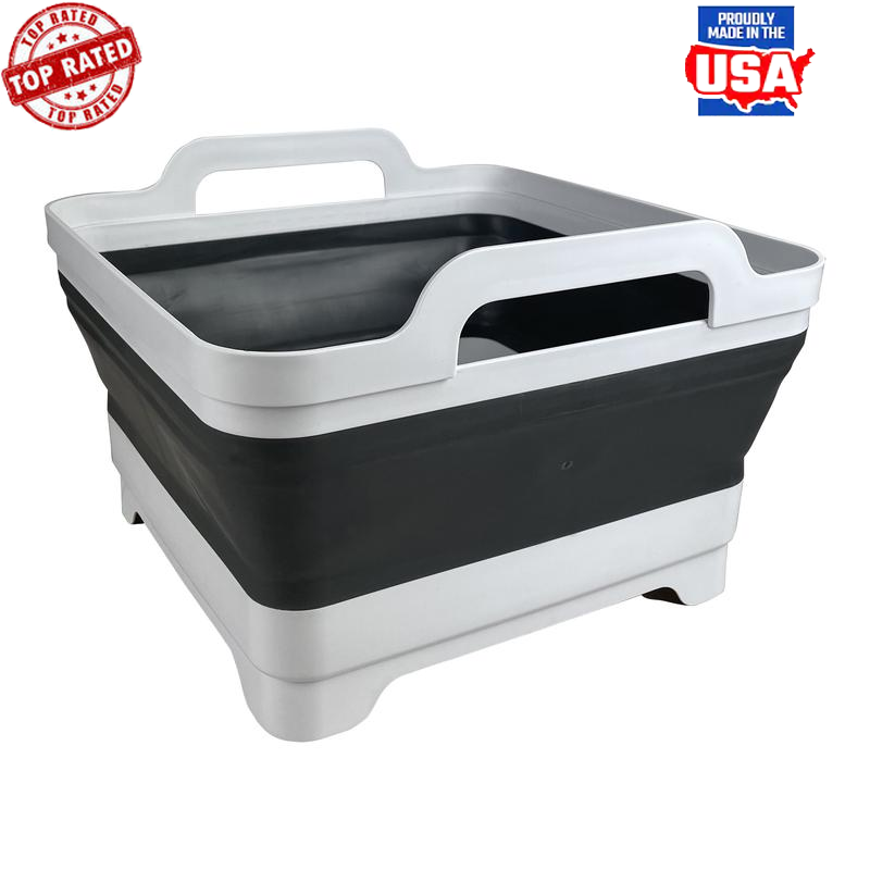 Collapsible Sink Lightweight Portable Basin Outdoor Camping Utility 10 Quart New