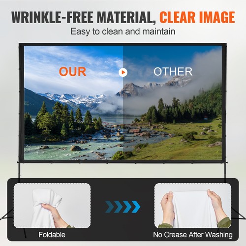 VEVOR Écran de Projection sur Pied Portable 120 pouces 16:9 pour Vidéoprojecteur - Afbeelding 3 van 12