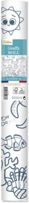 Avenue Mandarine GY081C Graffy Roll zum Ausmalen, Plakatpapier 90g, Rollen 5m x 