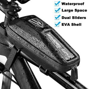 Front Bicycle Frame Waterproof Bag Cycling Tube Pouch Holder Saddle Pannier-w