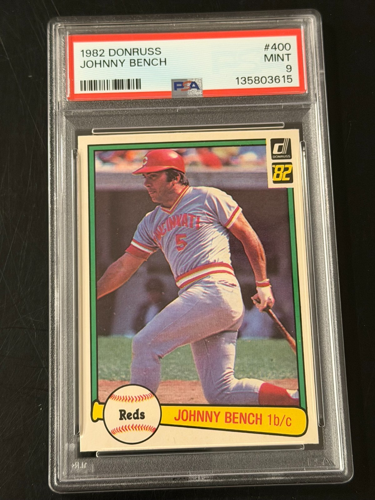 1982 DONRUSS #400 JOHNNY BENCH REDS HOF PSA 9 Mint!