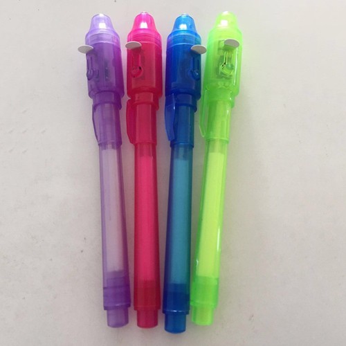 Invisible Ink Pen UV Light Spy Pens 4 Pack Secret Message Party Fun Kids Gift Au - Picture 8 of 8