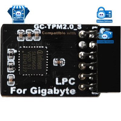 TPM2.0 Modul LPC 12Pin Infineon SLB9665 für Gigabyte Motherboard