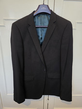 TOPMAN Black Single-Breasted One-Button Notch Lapel Suit Jacket 40R