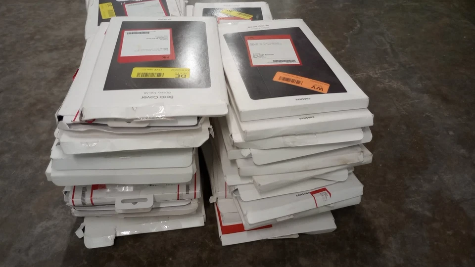 Funda libro plegable genuina Samsung Galaxy Tab A8 oscura/gris (lote de 50) Foto 3 de 4