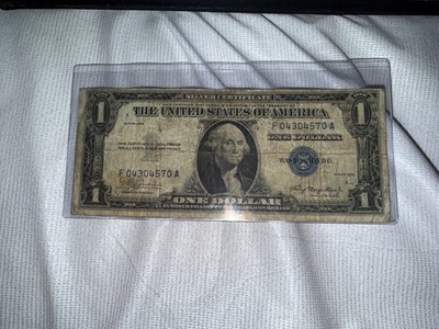 1935 $1 One Dollar Double Date Silver Certifiate Blue Seal Rare 