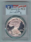 1991-S U.S. SILVER AMERICAN EAGLE - EDMUND C. MOY SIGNED - PCGS - PR69DCAM