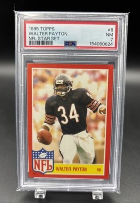 WALTER PAYTON 1985 Topps NFL Star Set #8 PSA 7 Football