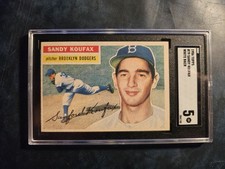 1956 Topps - Sandy Koufax #79 White Back Brooklyn Dodgers Legend Sharp