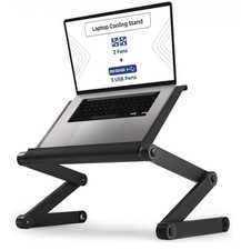 Laptop Stand Lap Desk Fan Usb