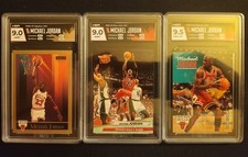 Michael Jordan Graded 3 Card Lot HGA 9 Mint 1990-93 Skybox Fleer Ultra