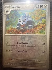 Pokemon Twilight Masquerade Lairon Reverse Holo Card 121/167