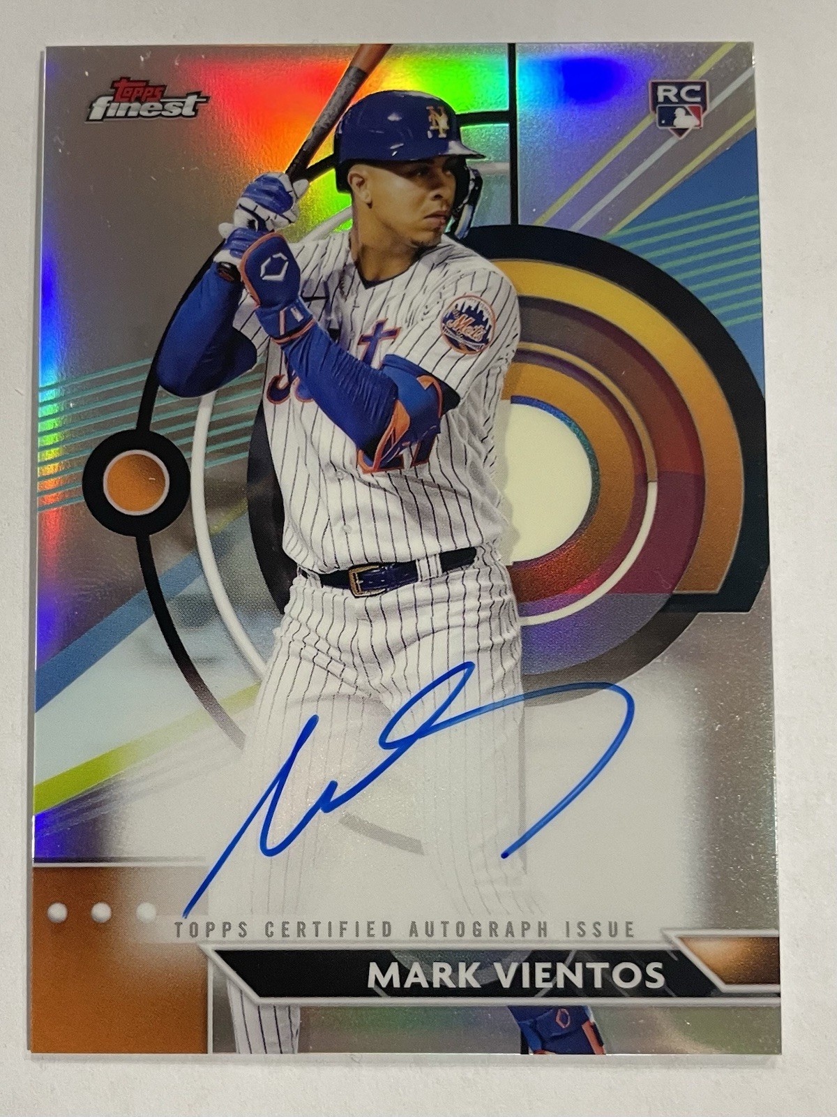 2023 Finest Mark Vientos Refractor On Card Auto RC Rookie #FA-MVI New York Mets