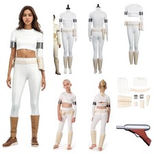 Kids Women Wars Queen Padme Naberrie Amidala Cosplay Costume Blaster Gun Props