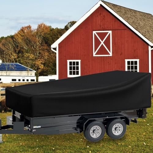 5x10 FT Utility Trailer Cover - 600D Waterproof Heavy Duty Protection For Dump Trailers