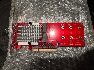 StarTech PEX8M2E2 PCIe Dual M.2 NVMe SSD Adapter Card 32Gbps
