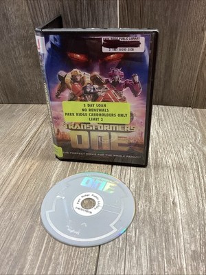 Transformers One DVD 2024 Former Library Copy Widescreen Tested Working.