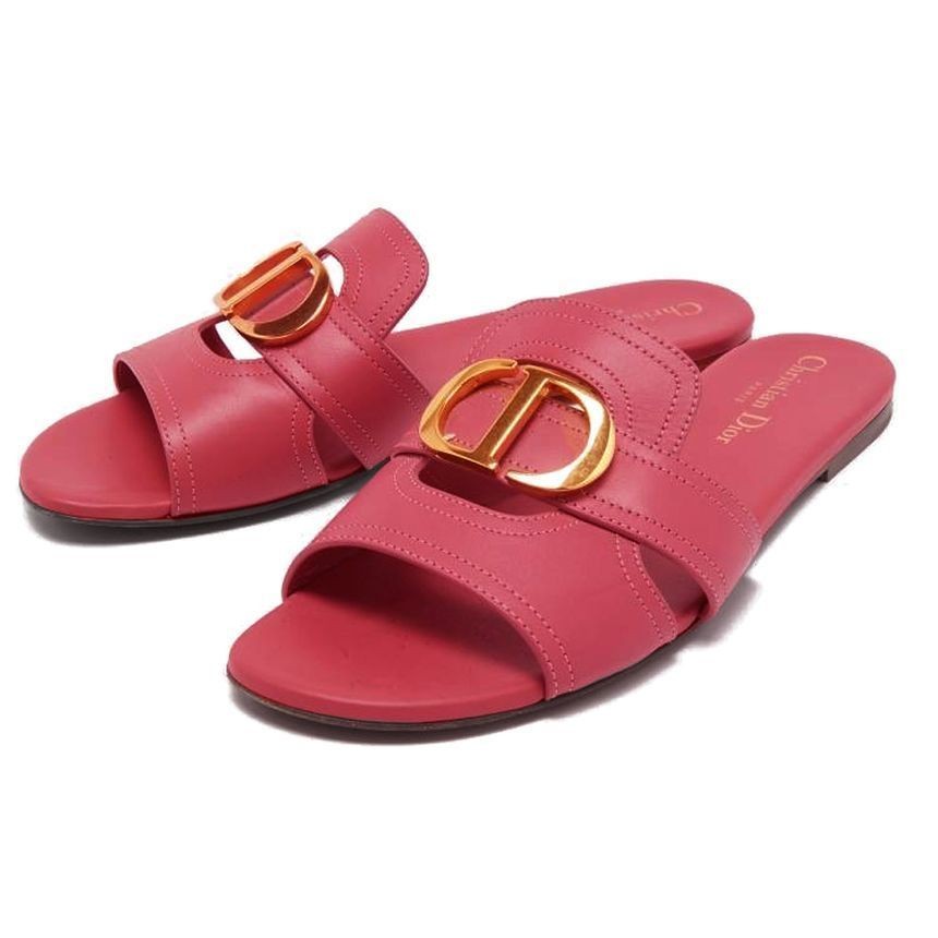 PANTOFOLA D’ORO Dior Ciabatte Donna 30 Montaigne Logo Oro Mules 60378827