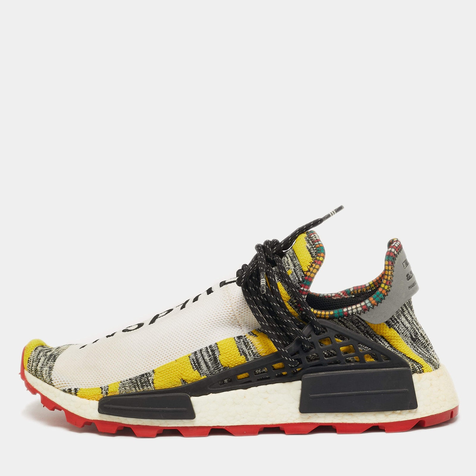 Pharrell Williams x Adidas NMD Size 46.5 Multicolor Knit Fabric Sneakers