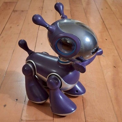 Tiger Electronics Poo-Chi Roboterhund lila/grau vintage