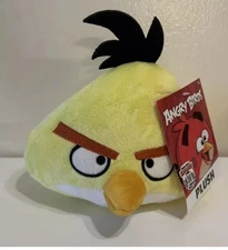 New Angry Birds Plush Yellow Bird Stuffed Animal 6" Rovio Toy Factory 2024
