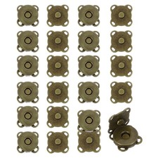 12 Set Magnetic Snap Buttons 14mm Plum Blossom Snaps Closures Bronze