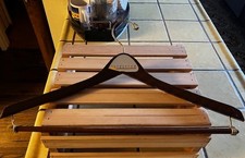 Vintage Lot of 15 Wooden Pant/Suit Bar Hangers  5 Pant w/Metal Clip Hangers