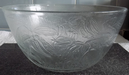 Large Glass Bowl Dish Fruit
