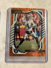 2022 Panini Absolute Derek Carr #63 Orange Mosaic /199 Raiders NFL Football