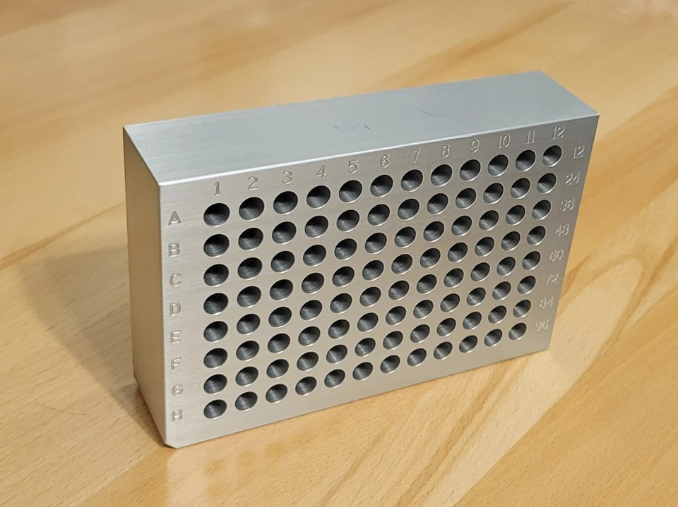 96 Well Aluminum Cooling Block PCR Plate Cooler for 0.2 mL & 0.5ml PCR Tubes 1ea - Image 2 of 4