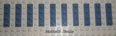 Lego Basic 10 Platten 1x4 sandblau #3710 NEUWARE