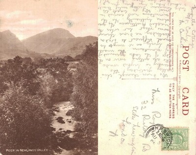 Alte Postkarte - Newlands Valley Keswick Lake District ECHTFOTO VERSCHICKT