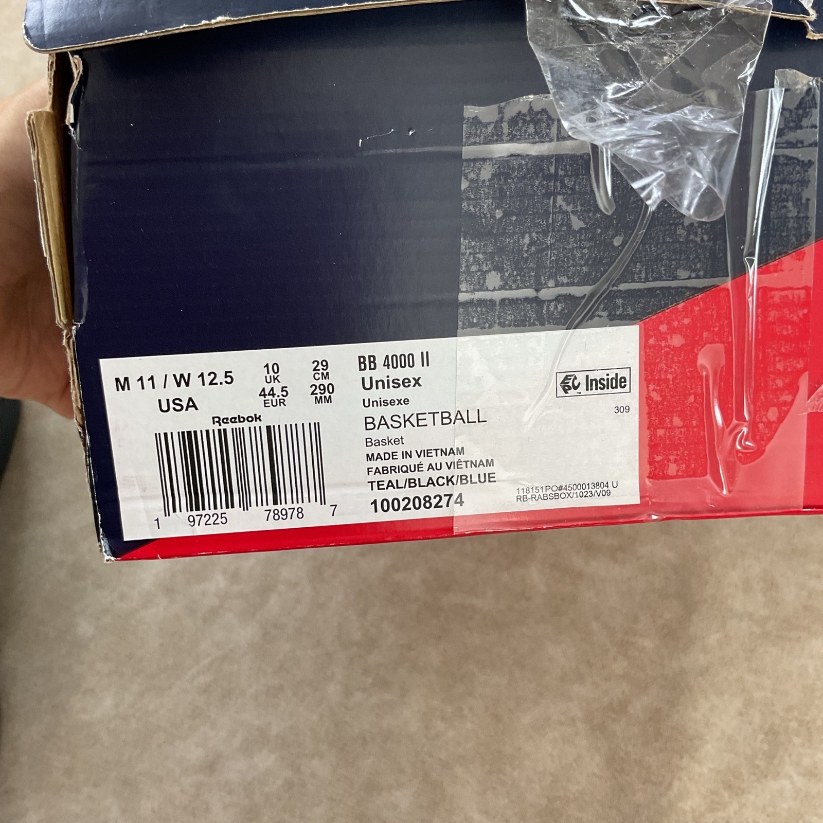 Reebok BB 4000 II Basketball Shoes Teal Suede Mens Size 10 thumbnail 9