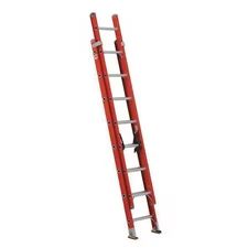 Louisville Fe3216 16 Ft Fiberglass Extension Ladder, 300 Lb Load Capacity
