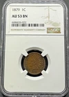 1879 INDIAN HEAD CENT NGC AU53 BN 11XG25