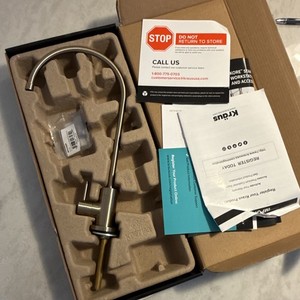 Kraus Purita Single Handle Water Filtration Faucet. FF-100 BG. Brushed gold