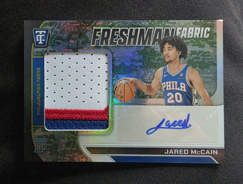 2024 Totally Certified Freshman Fabric Camo Jared McCain #/25 RC PATCH AUTO RPA
