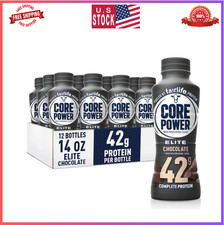 Core Power Elite High Protein Shake, Chocolate, 42g Bottle, 14oz, 12 Pack