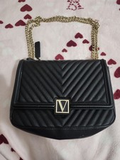 Victoria's Secret Quilted Logo Accent Chain Strap Shoulder Bag for Women