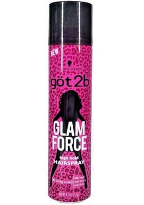 Schwarzkopf Got2b Glam Force High Hold Non-sticky Anti-Frizz Hairspray  9.1 OZ
