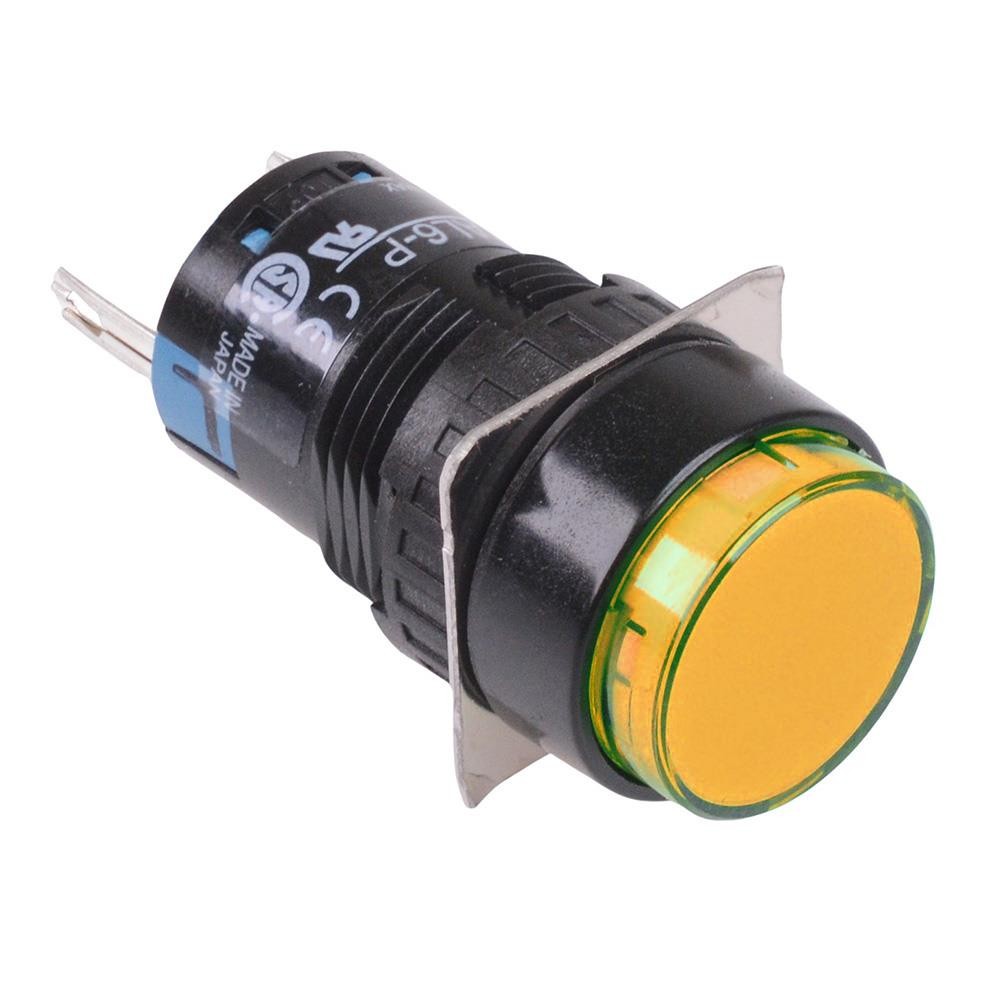 AL6M-P1PA Amber 16mm 5VDC Round Pilot Light IP65 IDEC
