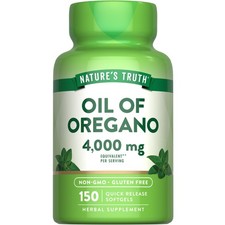 Oil of Oregano Softgels 4000 mg  150 Count  Non-GMO  by Nature's Truth