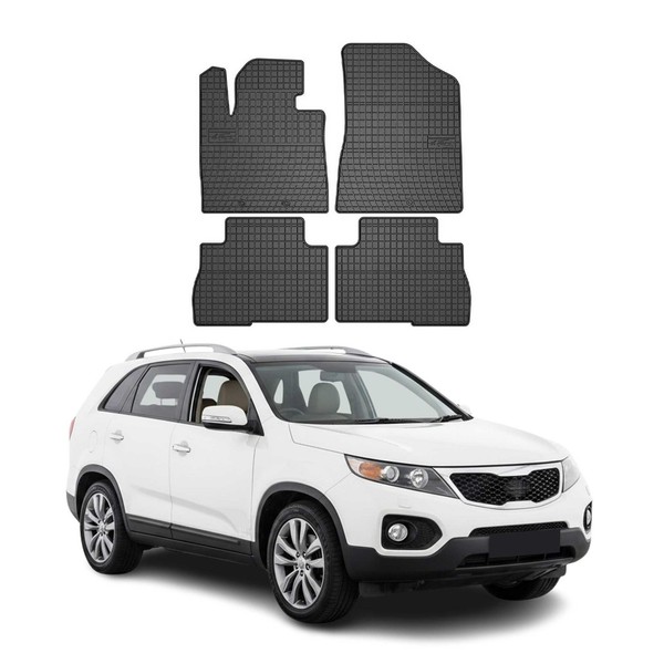 Omac Gummi FußMatten FüR Kia Sorento Lift 2012-2014 Automatten Gummi Schwarz 4X-image