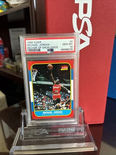 1996 Fleer Decade Of Excellence #4 Michael Jordan PSA 10 (86 Fleer RC style)