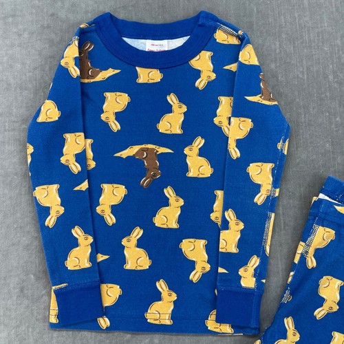 Pigiama Hanna Andersson per bambini set 4 coniglietti blu coniglio cotone biologico - Foto 3 di 10