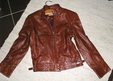 NEU Heine Damen Echt Leder Lederjacke 38 M ungetragen Linea zimt-farben Jacke